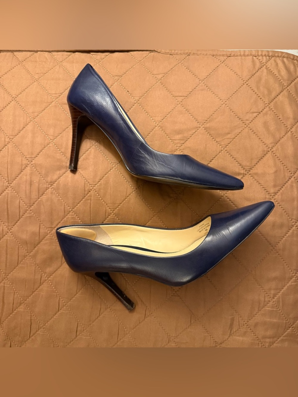 Ralph Lauren Adena Navy Kidskin Leather Pumps | 4” Heel | Size 9 | Box